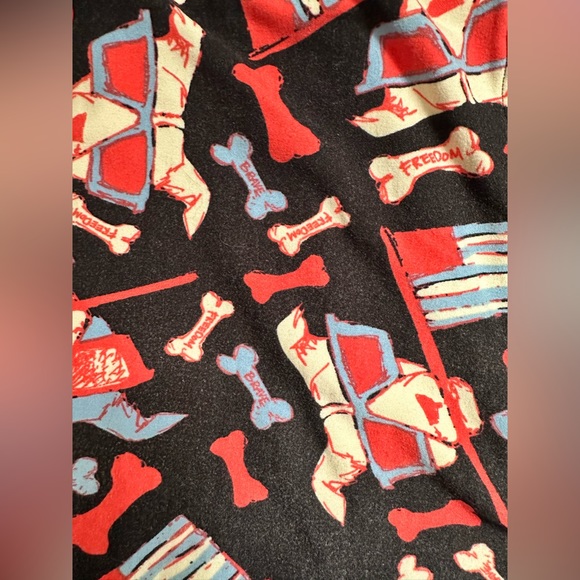 Lularoe Fourth of July Patriotic Dog Leggings OS - Picture 3 of 6